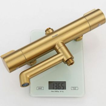 Душевая система Raglo R20.26.03 с термостатом Золото матовое — фото 16, Душевые стойки