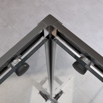 Душевой уголок CEZARES RELAX-304-A-2-100-C-GM — фото 2, Квадратные душевые уголки