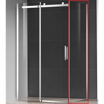 Душевая стенка AQUAme 80 AQM4203F профиль Хром стекло прозрачное — фото 1, Боковые стенки