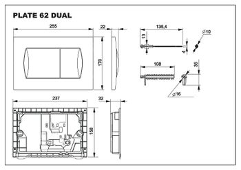 Комплект унитаза с инсталляцией Roca Victoria 893100000 с сиденьем Микролифт и клавишей смыва Хром — фото 11, Комплекты унитаз + инсталляция