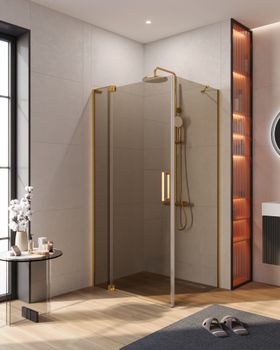 Душевой уголок CEZARES SLIDER-AH-1-80-90/100-BR-BORO — фото 1, Душевые уголки