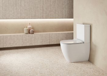 Унитаз компакт GSI Pura 880611 Белый глянцевый без бачка и сиденья — фото 2, Напольные унитазы