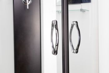 Душевая кабина Niagara Classic NG-6707-14BKG (80х80х200) высокий поддон(40см),черный,стекло прозрачн — фото 8, Душевые кабины