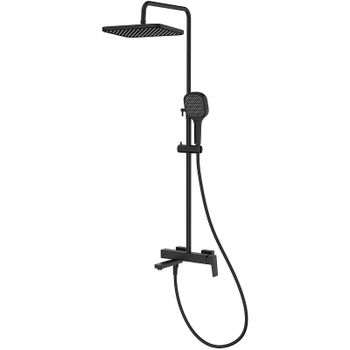 Душевая система Raglo R30.24.06 Черная матовая — фото 1, Душевые стойки