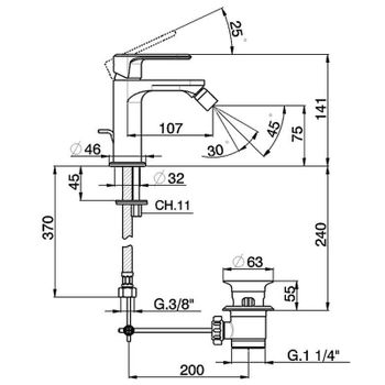 Товар: Смеситель для биде Cisal LineaViva LV00055021 Хром - фото 2 Смеситель для биде Cisal LineaViva LV00055021 Хром — фото 2, Смесители для биде