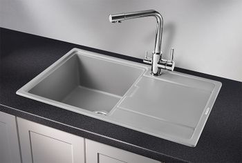 Granula-7804, АЛЮМИНИУМ, кухонная мойка, кварц — фото 2, Кухонные мойки