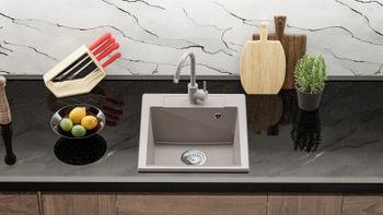 Кухонная мойка Polygran ARGO-460 (№16 Черный) — фото 1, Кухонные мойки