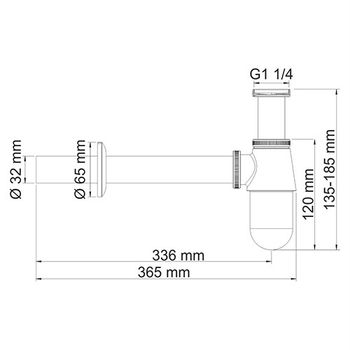 A071 Сифон для раковины — фото 3, Сифоны для раковины