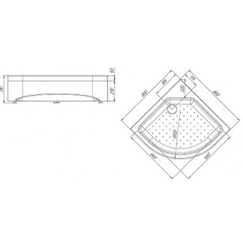 Акриловый поддон для душа Radomir 80x80x31 1-11-0-0-0-179 Белый — фото 3, Акриловые душевые поддоны