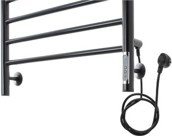 Электрический полотенцесушитель Domoterm Медея DMT Медея П10 500x1000 EK R Черный матовый — фото 3, Электрические полотенцесушители