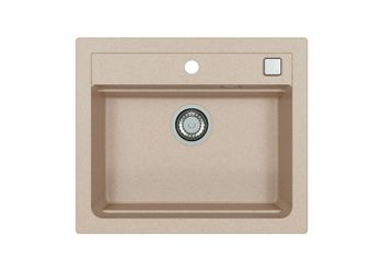 Мойка для кухни ALVEUS GRANITAL ATROX 30 TERRA - G22 590 X 500 1X в комплекте с сифоном 1132823, — фото 1, Кухонные мойки