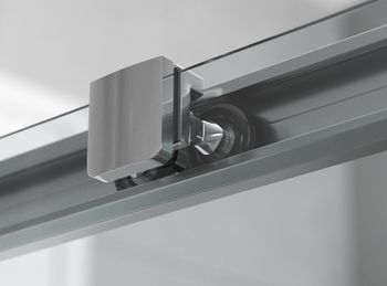 Душевой уголок Ambassador Queen 100х100 11011102 профиль Хром стекло прозрачное — фото 3, Душевые уголки четверть круга