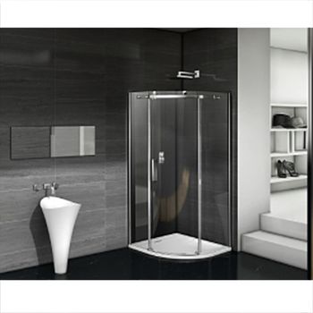 Душевой уголок Good Door Galaxy R-90-C-CH 90х90 профиль Хром стекло прозрачное — фото 2, Душевые уголки четверть круга