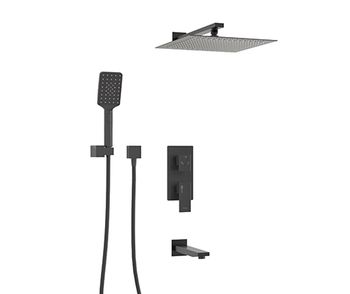 A172071 Встраиваемый комплект для ванны с верхней насадкой, лейкой и изливом — фото 1, Встраиваемые душевые комплекты