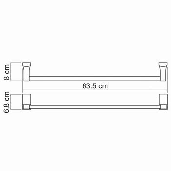 Exter K-5230 Держатель полотенец одинарный — фото 6, Полотенцедержатели