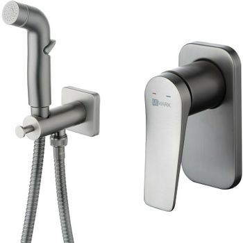 Гигиенический душ со смесителем Lemark Bronx LM3719GM Графит — фото 1, Гигиенические души