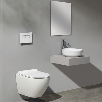 Унитаз CeramaLux 2197 подвесной Белый с сиденьем Микролифт — фото 3, Подвесные унитазы