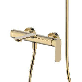 Смеситель для ванны AQUAme Monza AQM6312BG Шлифованное золото — фото 4, Смеситель для ванны