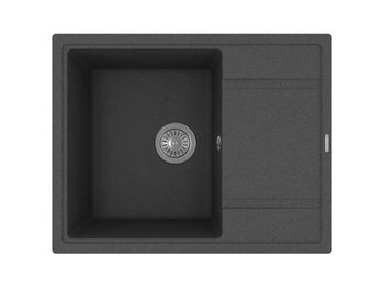 Товар: Florentina Мойка "Липси" 650, черный FG - фото 1 Florentina Мойка "Липси" 650, черный FG — фото 1, Кухонные мойки