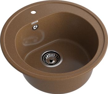 GRANFEST Мойка RONDO 510 1-чаша D-508мм терракот арт.GF- — фото 1, Кухонные мойки