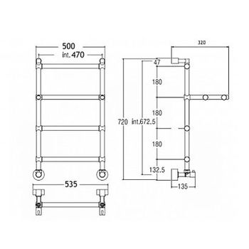 Водяной полотенцесушитель Margaroli Sole 4424704(26)CRN Хром — фото 2, Водяные полотенцесушители