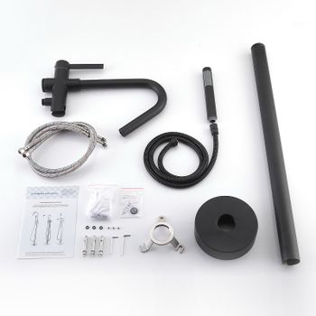 Смеситель для ванны Bond Circle B05-4988 Черный матовый — фото 2, Смесители напольные