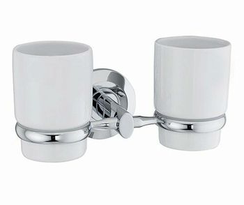 Аксесс Rhein K-6228DCO Подстаканник двойной (блистер), КЕРАМИКА, хром, WasserKRAFT — фото 3, Прочие аксессуары и комплектующие