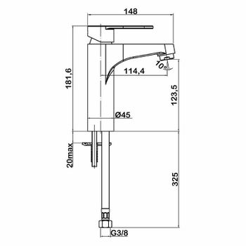Смеситель для раковины Swedbe Neptune 1310 Хром — фото 2, Смесители для раковины