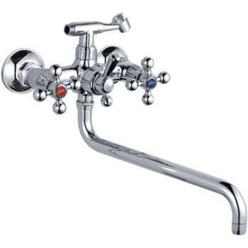 Смеситель для ванны Ledeme H19 2619-2L универсальный Хром — фото 1, Смеситель для ванны