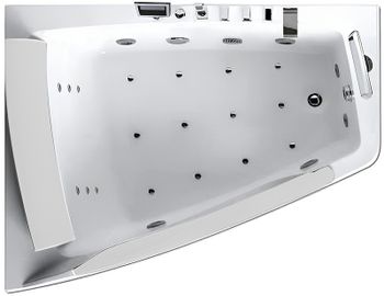 Акриловая ванна Gemy 170х130 G9056 O L с гидромассажем — фото 3, Акриловые ванны