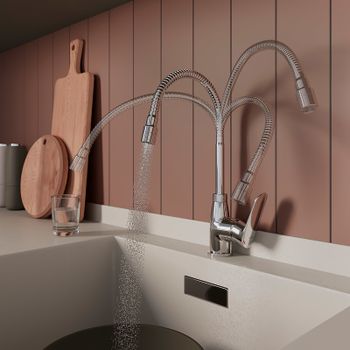 Смеситель для кухни Milardo Meal M07SB2FM05 Хром — фото 8, Смесители для кухни