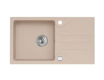 Мойка для кухни GALAPAGOS 30 GRANITAL ARCTIC-G11 770x430x150;1X; с сифоном 1105296, — фото 1, Кухонные мойки
