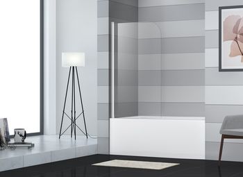 Шторка на ванну  80*150 RGW SC-09 Хром/Прозрачное/6 мм — фото 4, Шторки для ванной распашные