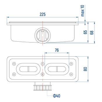 Сифон INRAIN IN-15 к поддону — фото 3, Сифоны для поддонов