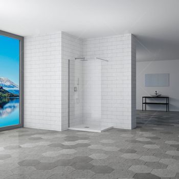 Душевая перегородка  80*195 RGW WA-001 хром/Матовое/10 мм (Easy) — фото 2, Душевые перегородки