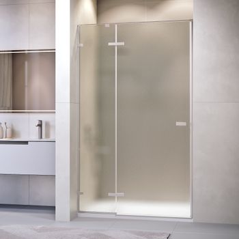 Душевая дверь 130*200 RGW SV-004 Хром/Матовое/8 мм (EasyClean) — фото 1, Распашные душевые двери