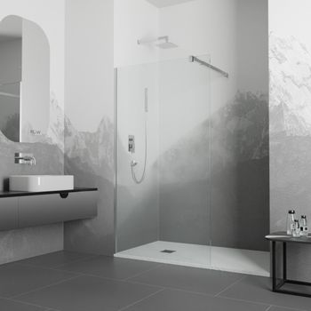 Душевая перегородка 120*195 RGW WA-001 Хром/Прозрачное/10 мм — фото 2, Душевые перегородки