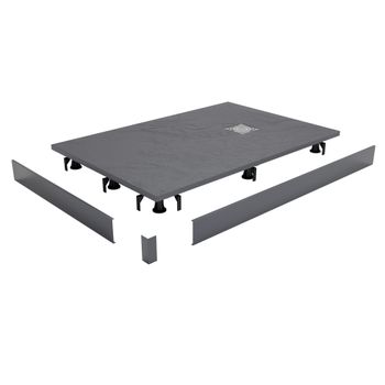 Душевой поддон  80*160*2,5 RGW ST-0168G Графит/Прямоуг Ø 90 мм Каменный — фото 11, Душевые поддоны из искусственного камня