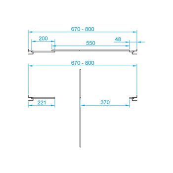 Душевая дверь  70*185 RGW PA-02 NEW Хром/Шиншила/6 мм (EasyClean) — фото 4, Распашные душевые двери