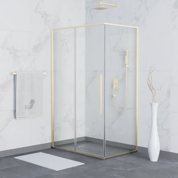 Душевой уголок  90*120*195 RGW SV-42-G Прямоуг./Золото/Прозрачное/6 мм — фото 1, Прямоугольные душевые уголки