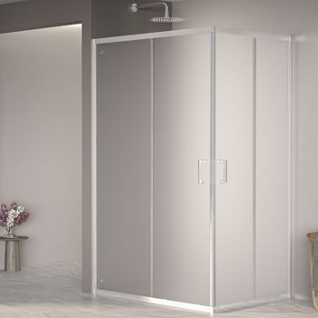 Душевой уголок  80*100*195 RGW PA-040 Прямоуг./Хром/Матовое/6 мм (Easy) — фото 1, Прямоугольные душевые уголки