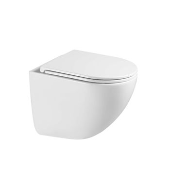 Унитаз подвесной RGW SW-44  белый  (горизонтальный выпуск, с микролифтом) — фото 2, Подвесные унитазы