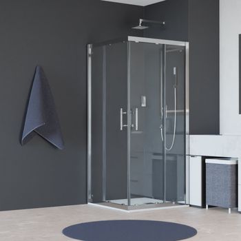 Душевой уголок  90*90*195 RGW HO-31 Квадрат/Хром/Прозрачное/8 мм (Easy) — фото 1, Квадратные душевые уголки