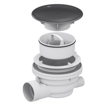 Сифон QYD-01 графит* Ø 90 мм — фото 2, Сифоны для поддонов