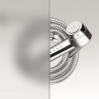 Душевой уголок INRAIN MIT-084 / 100х100х195 / Трапеция / Чёрный / Матовое / 8 мм — фото 2, Душевые уголки трапеция