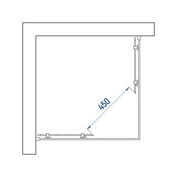Душевой уголок INRAIN VIN-030 /  80х 80х195 / квадрат / Чёрный / Прозрачное / 6 мм — фото 3, Квадратные душевые уголки