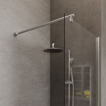 Шторка на ванну INRAIN MC-050 /  80х150 / Хром / Прозрачное / 6 мм — фото 2, Неподвижные шторки для ванной