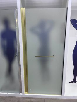 Душевая дверь  90*195 RGW PA-103-Gb Золото браш/Матовое/6 мм (EasyClean) — фото 4, Распашные душевые двери