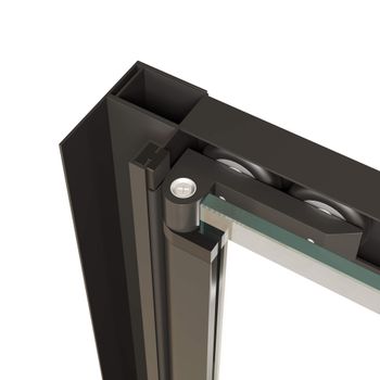 Душевая дверь 100*190 RGW PA-21-B Чёрный/Прозрачное/5 мм (Easy) — фото 6, Раздвижные душевые двери