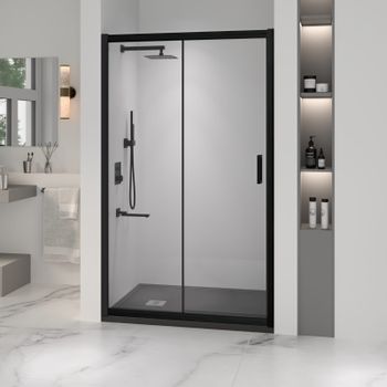 Душевая дверь 180*195 RGW PA-016 B Чёрный/Прозрачное/6 мм — фото 1, Раздвижные душевые двери